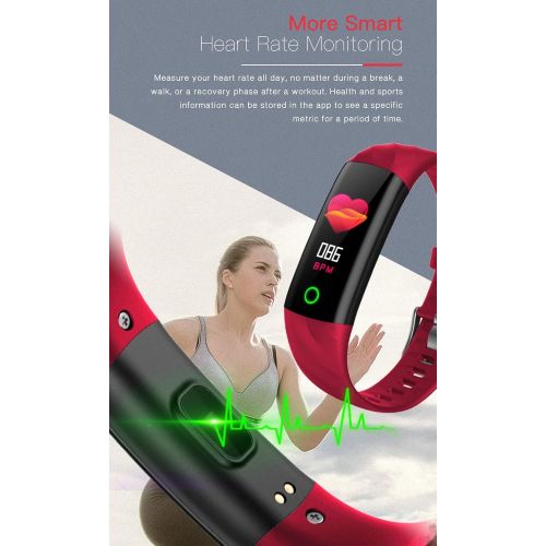  WJFXG Smart Wristband Bluetooth Sport Watch Heart Rate Blood Pressure Bracelet Fitness Tracker with Heart Rate Sleep Monitoring, Blood Pressure Blood Oxygen Measurement