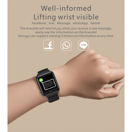  WJFXG Smart Watch 1.3 Screen IP67 Waterproof with Heart Rate Sleep Blood Pressure Monitor, Message Notification, Alarm Reminder, Remote Photography, Health Report, Sedentary Reminder