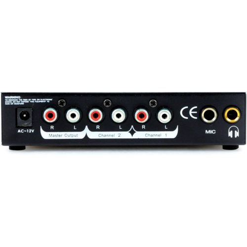  [아마존베스트]WJG Industrievertretung DJ Mixer Party Music Mixer USB/MP3/Fading Talk Cross Over Channel Fading MX 200USB