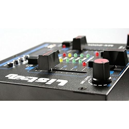  [아마존베스트]WJG Industrievertretung DJ Mixer Party Music Mixer USB/MP3/Fading Talk Cross Over Channel Fading MX 200USB