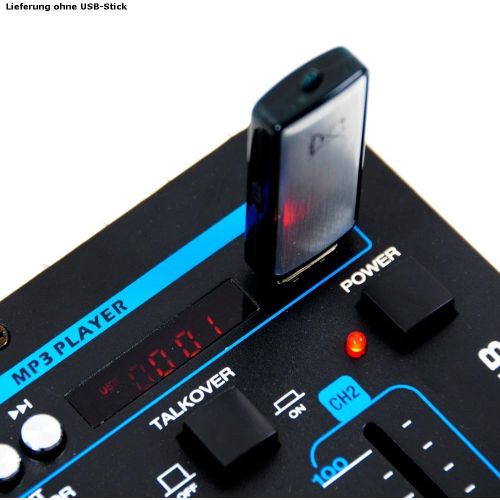  [아마존베스트]WJG Industrievertretung DJ Mixer Party Music Mixer USB/MP3/Fading Talk Cross Over Channel Fading MX 200USB