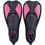 WJH Light Weight Travel Schnorcheln Schwimmen Flossen Kurze Flossen zum Schwimmen und Schnorcheln Flossen mit verstellbarem Absatz Wassersport fuer Erwachsene Manner und Frauen