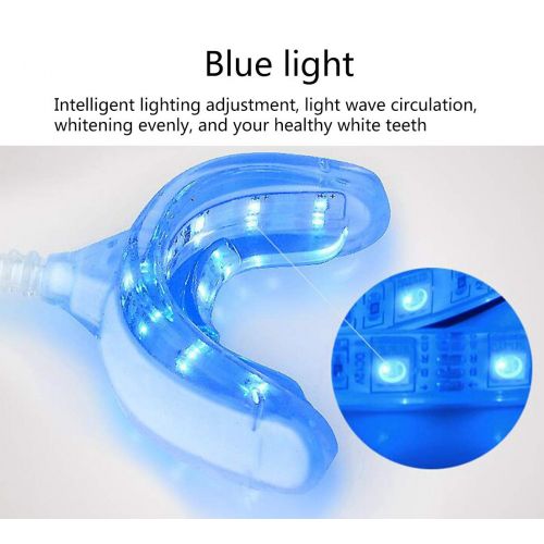  WJL JIN Smart Teeth Whitening Kit with 16 Blue Led Lights 3 Adapters for iPhone, Android & USB Works W/Teeth Whitening Strips Or Any Teeth Whitening Gel