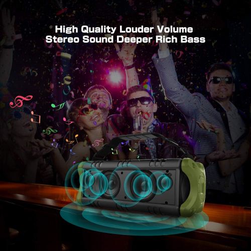  [아마존핫딜][아마존 핫딜] 50W Wireless Bluetooth Speakers Built-in 8000mAh Battery Power Bank, W-KING Outdoor Portable Waterproof TWS Speaker, Powerful Rich Bass Loud Clear Stereo Sound for Home/Party/Gym/P