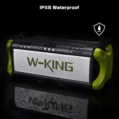  [아마존핫딜][아마존 핫딜] 50W Wireless Bluetooth Speakers Built-in 8000mAh Battery Power Bank, W-KING Outdoor Portable Waterproof TWS Speaker, Powerful Rich Bass Loud Clear Stereo Sound for Home/Party/Gym/P