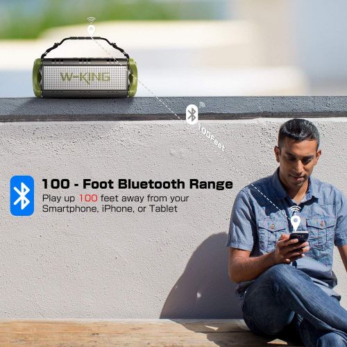  [아마존핫딜][아마존 핫딜] 50W Wireless Bluetooth Speakers Built-in 8000mAh Battery Power Bank, W-KING Outdoor Portable Waterproof TWS Speaker, Powerful Rich Bass Loud Clear Stereo Sound for Home/Party/Gym/P