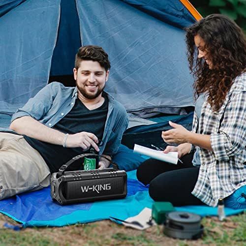  [아마존베스트]W-King 30 W Bluetooth Speaker, Portable Music Box, 5,000 mAh Battery, 24 Hour Battery Life, Waterproof Bluetooth Speaker Box with Bass, TWS, NFC, TF Card, USB Stick