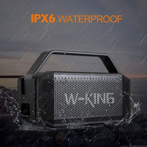  [아마존베스트]W-KING 60W Bluetooth Speaker - Portable Wireless Speaker with Built-in Microphone - 40 Hours Playtime, 12000mAh Battery, Power Bank, IPX6 Waterproof with NFC and TF Card Slot, TWS