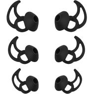 Earbud Replacement Tips Silicone Earbud Tips Earbud Caps Compatible with Bose Quietcomfort and Sport Headphone Ear Tips Earbud Rubber Tips 3 Pairs S M L Black