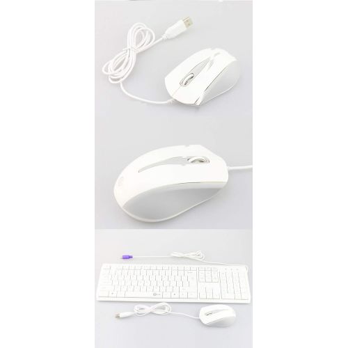  WL Gaming Keyboard and Mouse, USB Cable Ergonomic Keyboard and Mechanical Gaming Mouse Compact, Suitable for PC Smart TV laptops and Game Consoles