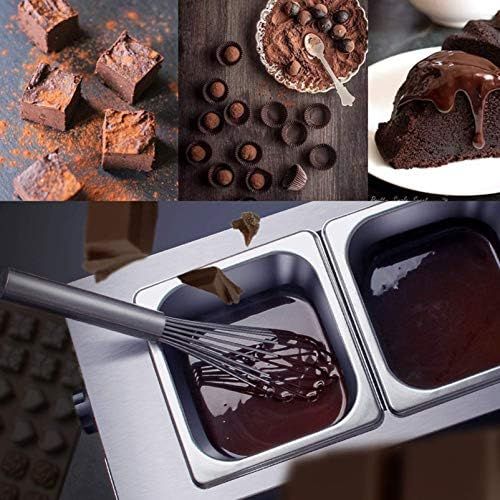  [아마존베스트]WLIXZ 2 x 1.6 L chocolate tempering machine, 2 pots, commercial 30 ~ 80 °C chocolate melting machine, double cylinder button control.