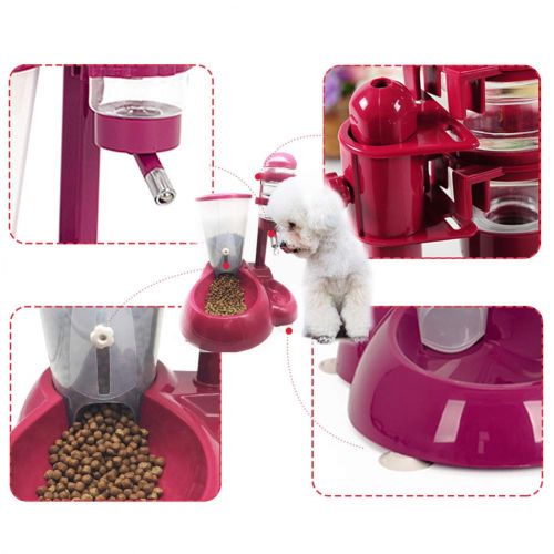  WLIXZ 2 in 1 Multifunctional Pet Feeder, Control Water Dispenser Bowl for Dog and Cats, Can Adjust Food Intake