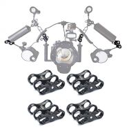 WLPREOE 4 PCS x 1 Inch Aluminum Standard Long Ball Clamp Mount for Underwater Diving Light Arm System,Work with Ram Mounts