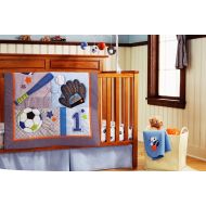WM Baby boy 7 Pieces Baby Boy Sport Crib Bedding Set with Changing pad Cover（Without Bumper pad)