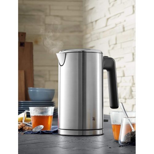 더블유엠에프 WMF Lono Wasserkocher doppelwandig (2400 Watt, 1,3 l, Safety Touch, innenliegende Wasserstandanzeige, Kalk-Wasserfilter) cromargan matt/silber