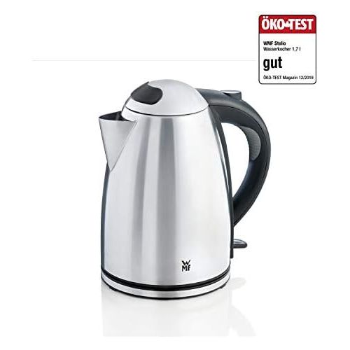 더블유엠에프 WMF Stelio Wasserkocher, 1,7 l, 2400 W, Wasserstandsanzeige beleuchtet, Kalk Wasserfilter, cromargan matt/silber & Kult X Mix & Go Smoothie Mini Standmixer, Smoothie Maker, 300 Wat