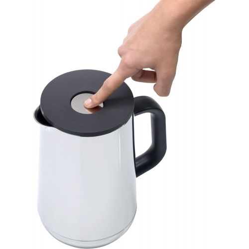 더블유엠에프 WMF Isolierkanne Thermoskanne Impulse, 1,0 l, fuer Kaffee oder Tee Druckverschluss halt Getranke 24h kalt und warm, rot