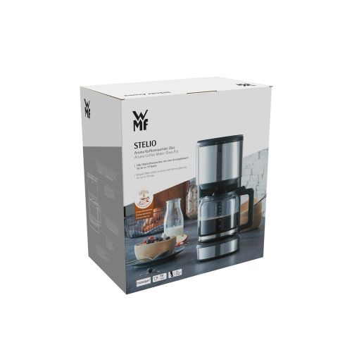더블유엠에프 WMF Stelio Aroma Kaffeemaschine, mit Glaskanne, Filterkaffee, 8 Tassen, Tropfstop, Warmhalteplatte, Abschaltautomatik, 1000 W