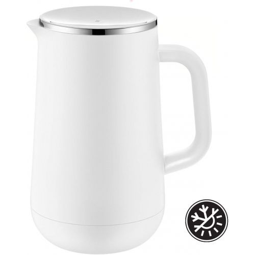 더블유엠에프 WMF Isolierkanne Thermoskanne Impulse, 1,0 l, fuer Tee oder Kaffee Drehverschluss halt Getranke halt Getranke 24h kalt und warm, weiss