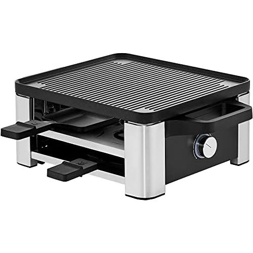 더블유엠에프 Besuchen Sie den WMF-Store WMF Lono Raclette Grill mit Pfannchen und Schiebern, Raclette 4 Personen, 870 W, edelstahl matt