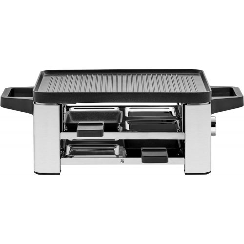 더블유엠에프 Besuchen Sie den WMF-Store WMF Lono Raclette Grill mit Pfannchen und Schiebern, Raclette 4 Personen, 870 W, edelstahl matt