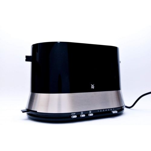 더블유엠에프 WMF WMF3 Edition Toaster Doppelschlitz Braunungsstufen 800 W Schwarz mit Kruemelschublade, Edelstahl 20