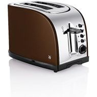 WMF TERRA Toaster Doppelschlitz Broetchenaufsatz 7 Braunungsstufen Bagel-Funktion UEberhitzungsschutz 980 W Edelstahl braun