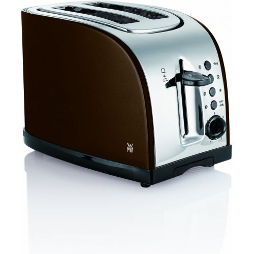 더블유엠에프 WMF TERRA Toaster Doppelschlitz Broetchenaufsatz 7 Braunungsstufen Bagel-Funktion UEberhitzungsschutz 980 W Edelstahl braun