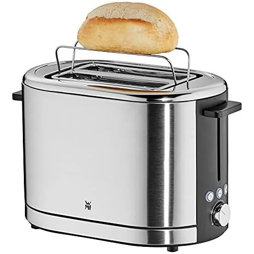 더블유엠에프 WMF LONO Toaster Doppelschlitz, XXL-Toast Broetchenaufsatz, 7 Braunungsstufen UEberhitzungsschutz 900 W Edelstahl poliert