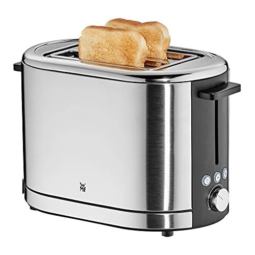 더블유엠에프 WMF LONO Toaster Doppelschlitz, XXL-Toast Broetchenaufsatz, 7 Braunungsstufen UEberhitzungsschutz 900 W Edelstahl poliert