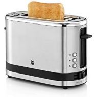 WMF KUECHENminis 1-Scheiben Toaster Langschlitz XXl-Toast Broetchenaufsatz 7 Braunungsstufen UEberhitzungsschutz 600W Edelstahl matt