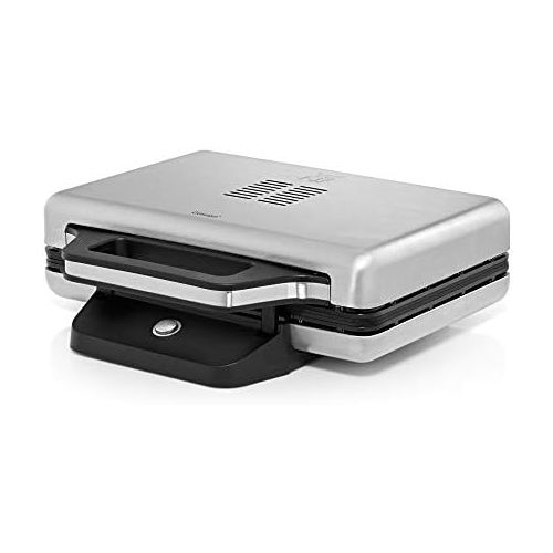 더블유엠에프 WMF Lono Sandwich Maker, Sandwichtoaster, fuer 2 Standard- oder XXL-Toasts, 2-stufige Hoehenanpassung fuer mehr Fuellung, edelstahl matt