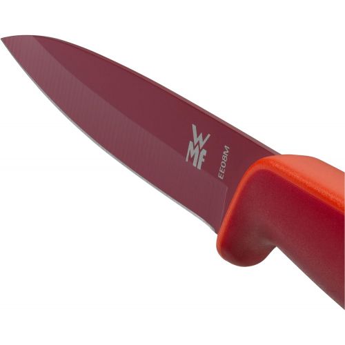더블유엠에프 WMF TOUCH Allzweckmesser, Messer mit Schutzhuelle, Spezialklingenstahl antihaftbeschichtet, Kunststoffgriff, Klinge 9 cm, rot