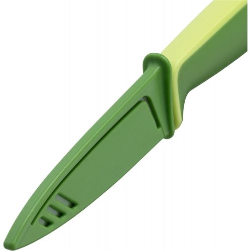 더블유엠에프 WMF TOUCH Allzweckmesser, Messer mit Schutzhuelle, Spezialklingenstahl antihaftbeschichtet, Kunststoffgriff, Klinge 9 cm, gruen