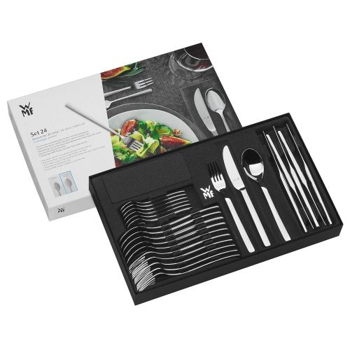 더블유엠에프 WMF Cutlery Set for 6People Cutlery Set Cromargan Protect Stainless Steel Polished Extremely Scratch-Resistant with Inserted Blade Blade No. 1260006343