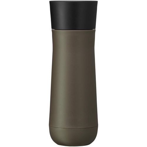 더블유엠에프 WMF Impulse Isolierbecher 350 ml, Hoehe 22 cm, Thermobecher mit Automatikverschluss, halt Getranke 1-2h warm/kalt, taupe