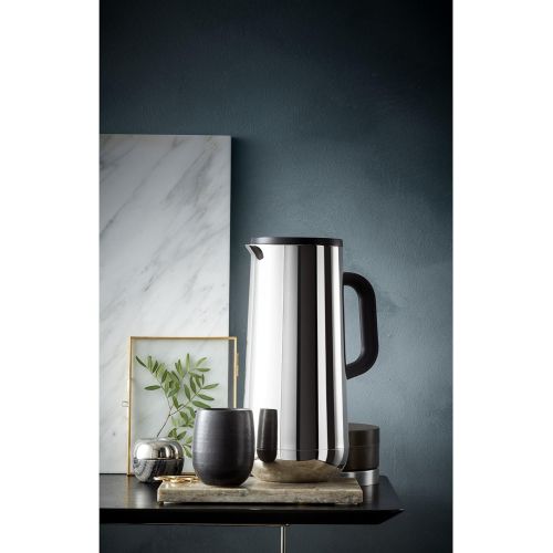 더블유엠에프 WMF Isolierkanne Thermoskanne Impulse Cromargan Edelstahl, 1,0 l, fuer Kaffee oder Tee Druckverschluss halt Getranke 24h kalt und warm