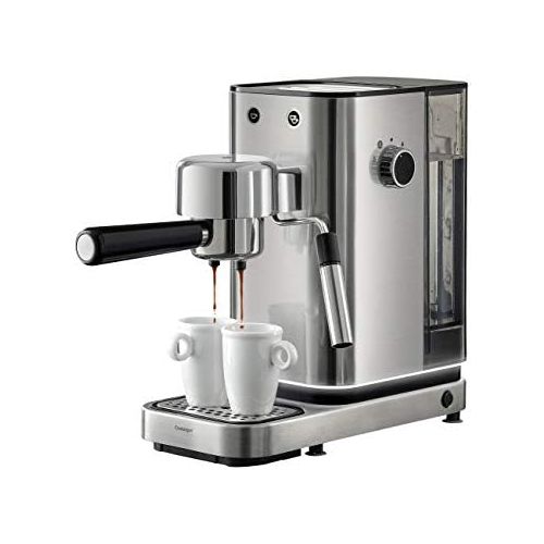 더블유엠에프 WMF Lumero Siebtrager Espressomaschine (1400 Watt, mit 3 Einsatzen, fuer 1-2 Tassen Espresso, auch fuer Pads, 15 bar, Tassenabstellflache, Milchaufschaumduese)