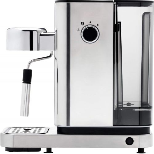 더블유엠에프 WMF Lumero Siebtrager Espressomaschine (1400 Watt, mit 3 Einsatzen, fuer 1-2 Tassen Espresso, auch fuer Pads, 15 bar, Tassenabstellflache, Milchaufschaumduese)