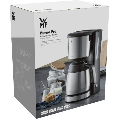 더블유엠에프 WMF Bueno Pro Kaffeemaschine, mit Thermoskanne, Filterkaffee, 10 Tassen, Start-/stopp,taste, Tropfstopp, Schwenkfilter, Abschaltautomatik, 900 W