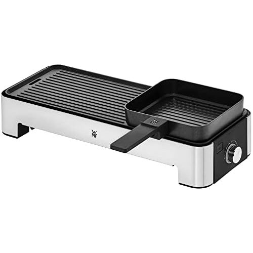 더블유엠에프 WMF KUECHENminis Tischgrill fuer 2, Elektrogrill mit kompakter Grillflache und variabler Temperatureinstellung, 1000 W