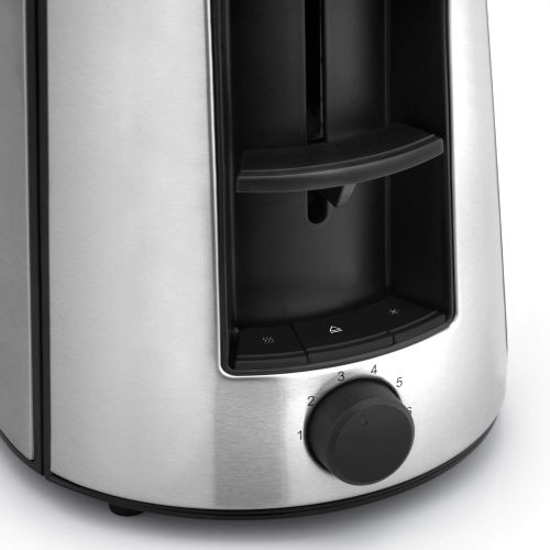 더블유엠에프 WMF Bueno Pro Toaster (870 W, Doppelschlitz, Broetchenaufsatz, 6 Braunungsstufen, Edelstahl) matt/schwarz