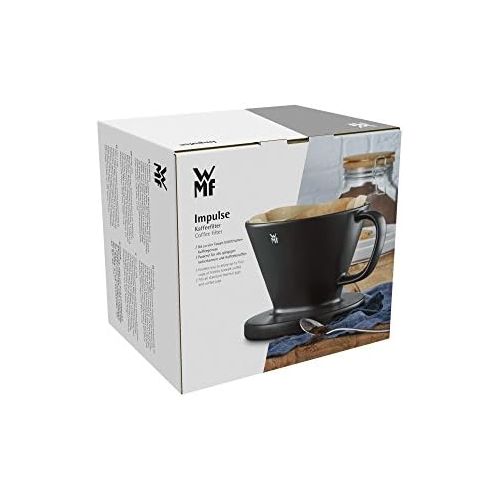 더블유엠에프 WMF Impulse Kaffeefilter-Aufsatz, fuer Isolierkanne, fuer 1-4 Tassen, Porzellan, 11 cm, schwarz