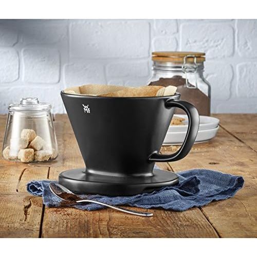 더블유엠에프 WMF Impulse Kaffeefilter-Aufsatz, fuer Isolierkanne, fuer 1-4 Tassen, Porzellan, 11 cm, schwarz