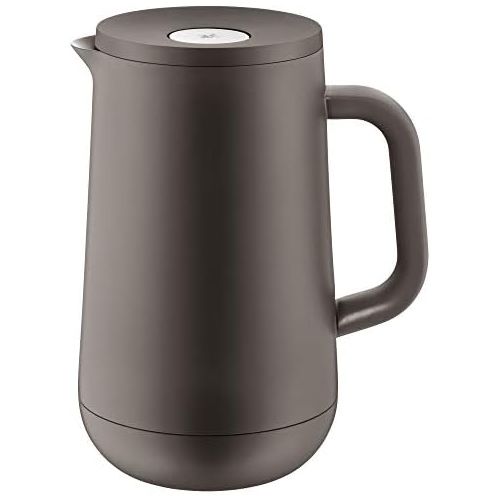 더블유엠에프 WMF Isolierkanne Thermoskanne IMPULSE 1,0l fuer Tee oder Kaffee Druckverschluss halt Getranke 24h kalt & warm, Braun