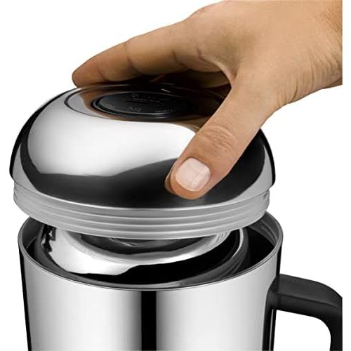 더블유엠에프 WMF Isolierkanne Thermoskanne IMPULSE 1,0l fuer Tee oder Kaffee Druckverschluss halt Getranke 24h kalt & warm, Braun