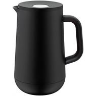 WMF Isolierkanne Thermoskanne Impulse, 1,0 l, fuer Tee oder Kaffee Druckverschluss halt Getranke 24h kalt und warm, schwarz