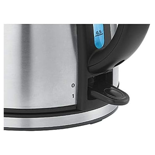 더블유엠에프 WMF Stelio Wasserkocher Edelstahl, 1,2l, mit Filter, 2400 W, kabellos, Wasserstandsanzeige beleuchtet, Kalk Wasserfilter, cromargan matt