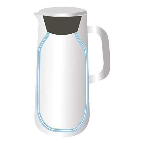 더블유엠에프 WMF Isolierkanne Thermoskanne Impulse prussian, 1,0 l, fuer Tee oder Kaffee Drehverschluss halt Getranke 24h kalt und warm, blau