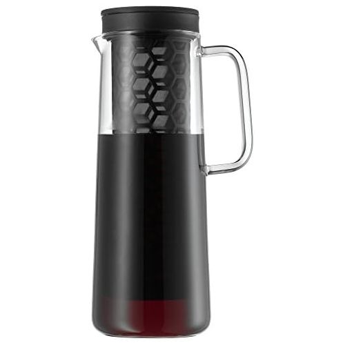 더블유엠에프 WMF Cold Brew Kaffeezubereiter, CoffeeTime, Hoehe 27 cm, Fuellmenge 1,2l Ø 12 cm, Glas Handwasche, Aromawaben-Dauerfilter, Kaffeekanne